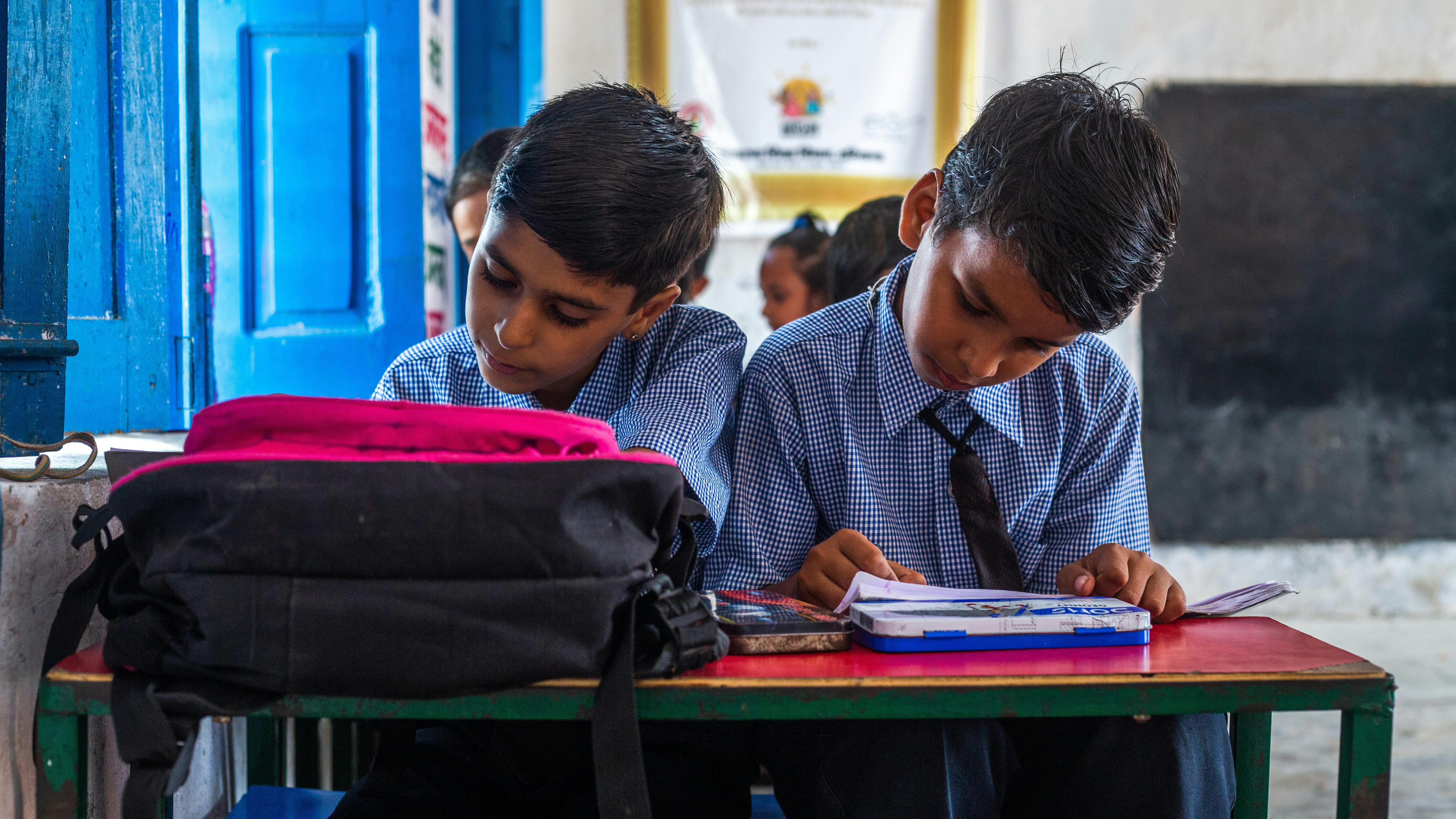 Students in an Indian classroom